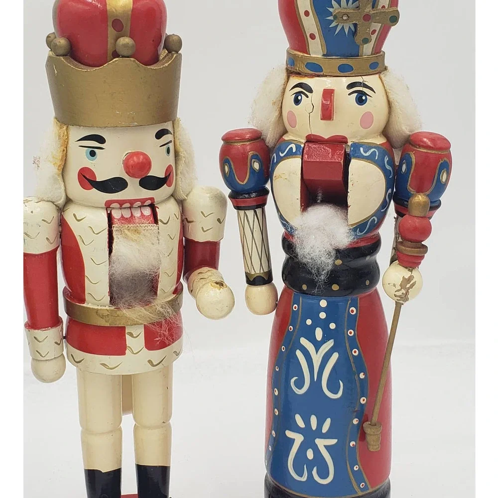Vintage Nutcracker Set of 3 Made in China King Nutcracker, Female Queen, Drummer